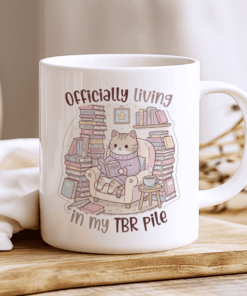 Book Lover Mug, Officially Living in my TBR Pile. CocoaBiscuit Mug