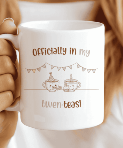Funny 20th Birthday Mug Gift, Officially In My Twen-Teas. CocoaBiscuit