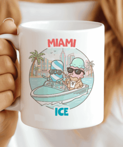 Miami Ice Mug, Coolest Crew in Town (Ocean Drive Vibes) CocoaBiscuit