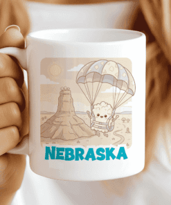 Nebraska Mug - The Popcorn Skydiver (Chimney Rock Adventure)