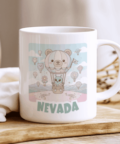 Nevada Mug, Moving Away Gift, Cute Alien Coffee Cup, Reno Balloon Race Art, USA Mugs, Mug Souvenir, Area 51 Decor, Farewell Present, 11oz