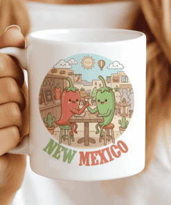 New Mexico Mug - The Great Chile Debate (Red vs. Green) CocoaBiscuit