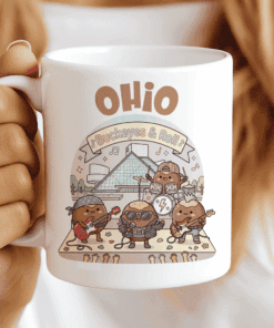 Ohio Mug, Buckeyes & Roll (Cleveland Rock Hall Adventure) CocoaBiscuit