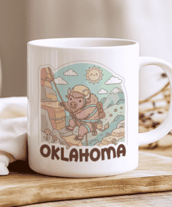 Oklahoma Mug - The Climbing Bison (Wichita Mountains Adventure)