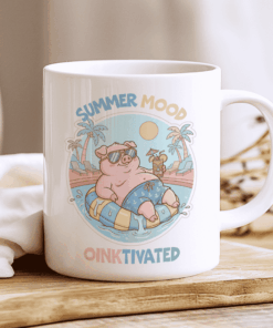 Summer Piggy Mug, Summer Mood Oinktivated (Poolside Vibes)
