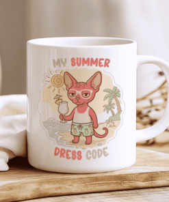 Sunburned Sphynx Mug - My Summer Dress Code