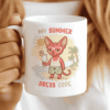 Sunburned Sphynx Mug - My Summer Dress Code. CocoaBiscuit