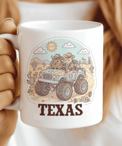 Texas Mug - The Monster Truck Road Trip (Lone Star Adventure) CocoaBiscuit