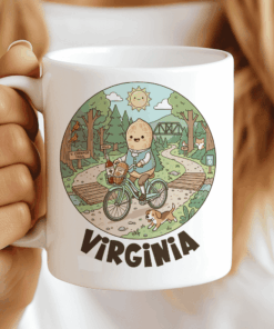 Virginia Mug - The Creeper Trail Ride (Peanuts & Blue Ridge Vibes) CocoaBiscuit