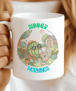 Watermelon Mug - Summer Mornings (Iced Coffee Garden Vibes) CocoaBiscuit