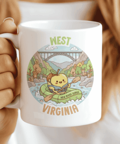 West Virginia Mug - Whitewater Apple Adventure (New River Gorge) CocoaBiscuit