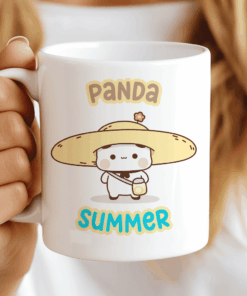 Bubu mug ready for summer. Nice Kawaii gift for summer and panda lovers. CocoaBiscuit