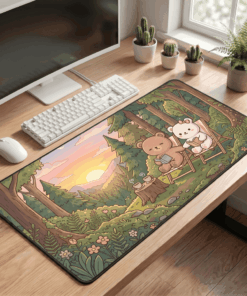Alternative view of Cozy Desk Mat With Adorable Bears, The Mindful Therapist (Calm Office Aesthetic)