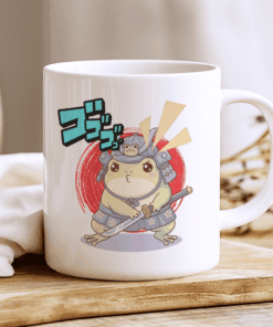 Cute Samurai Frog Mug - The Warrior Within (Japanese Aesthetic)