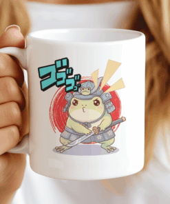 Cute Samurai Frog Mug - The Warrior Within (Japanese Aesthetic) CocoaBiscuit