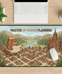 Urban Planning Desk Mat - The Master Beaver Architect 3