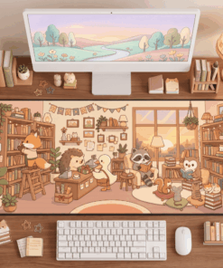 Kawaii Bookstore Desk Mat – Currently Booked and Emotionally Unavailable 2
