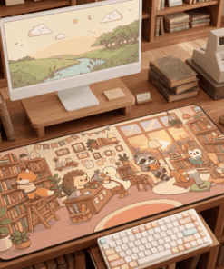 Kawaii Bookstore Desk Mat – Currently Booked and Emotionally Unavailable