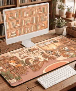 Kawaii Bookstore Desk Mat – Currently Booked and Emotionally Unavailable 4