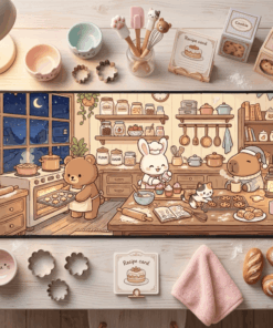 Kawaii Desk Mat for Bakery Lovers, Official Member of the Midnight Cookie Society 2