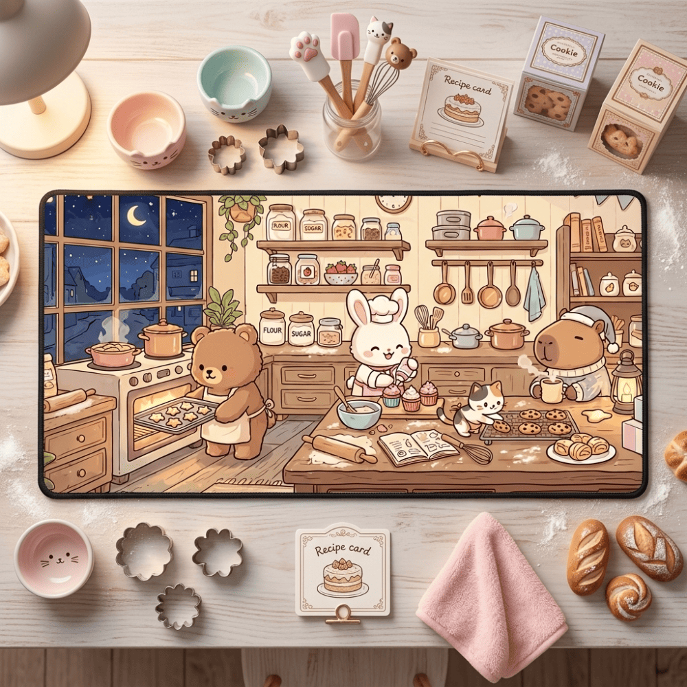 Kawaii Desk Mat for Bakery Lovers, Official Member of the Midnight Cookie Society 2