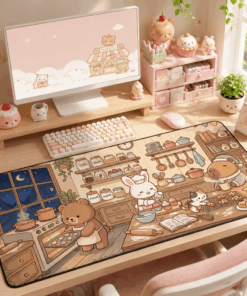 Kawaii Desk Mat for Bakery Lovers, Official Member of the Midnight Cookie Society 3