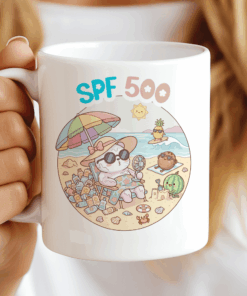 SPF 500 Mug – Applying Layer #27 and Still Not Taking Chances. CocoaBiscuit